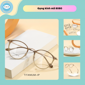 Gọng nhựa càng kính titanium mã 8080